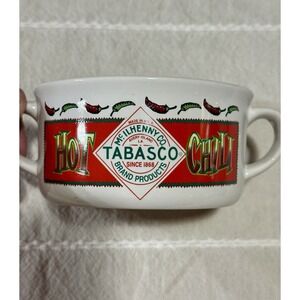 Genuine Hot Chili McIlhenny Company TABASCO Ceramic 2 Handled Chili Bowl 5"
